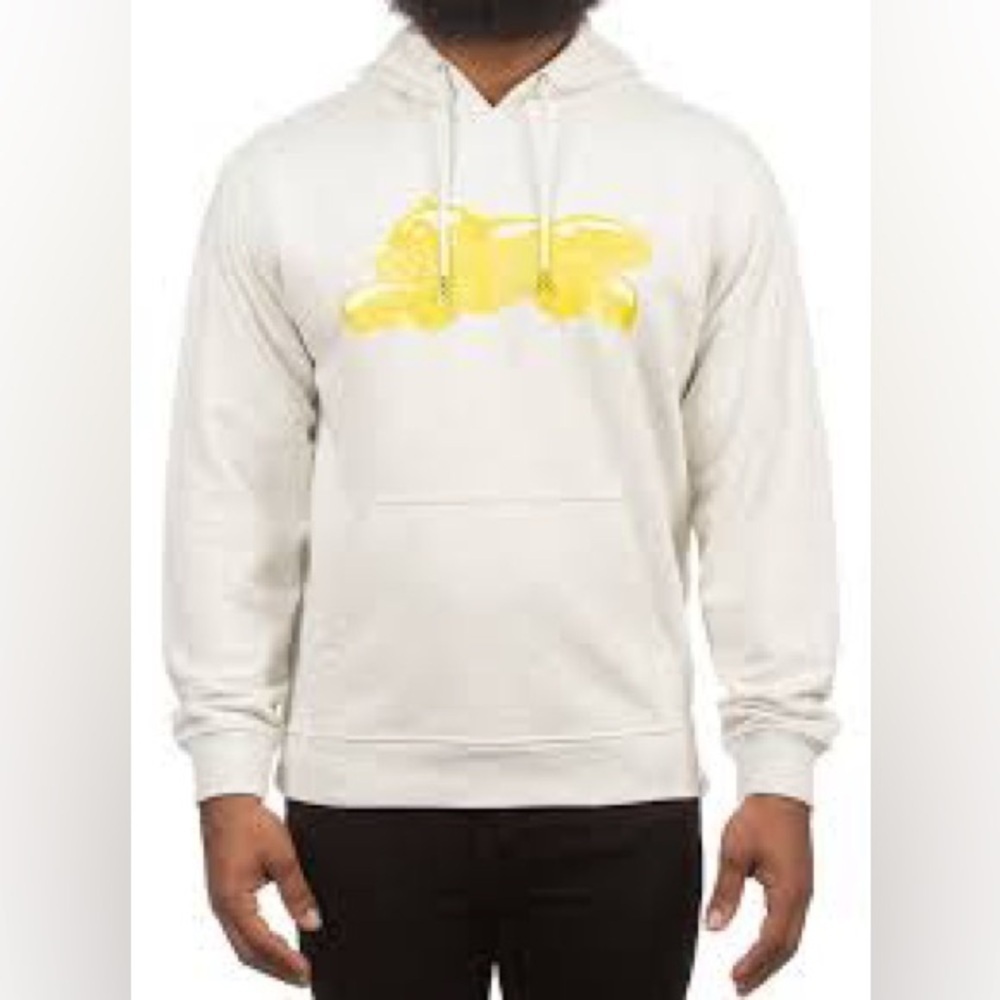 Icecream Bears Yellow Print BBC Hoodie Sweatshirt Large Lt Gray